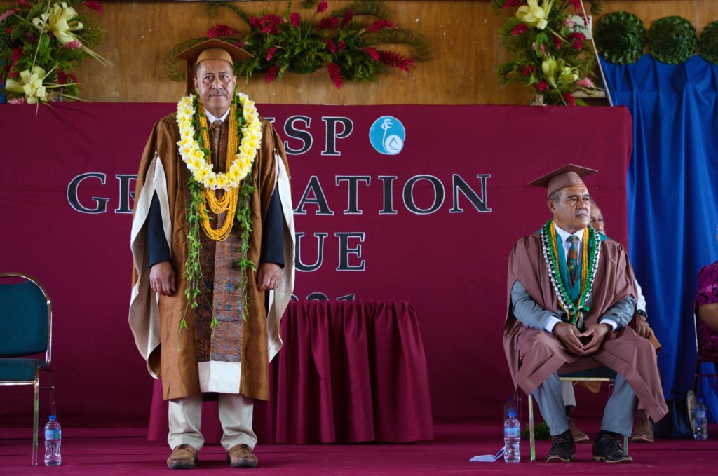 Hon. Premier of Niue and the 29th USP Vice-Chancellor, Dalton Emani Makamau Tagelagi
