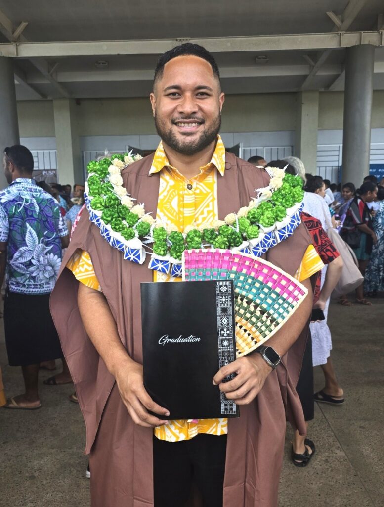 Aytron Tatui beams with After graduating with a Post Graduate Diploma in Diplomacy and International Affairs.
