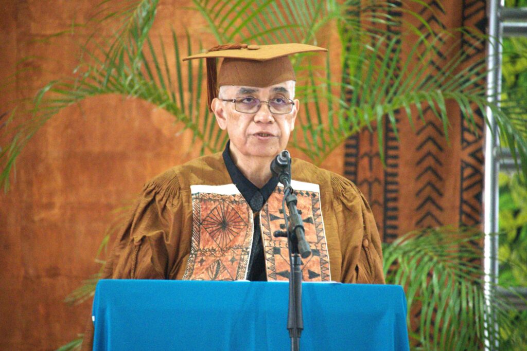 Pro-Chancellor and Chair of Council and the Interim Management Group, the Right Honourable Siosiua Tuitalukua Tupou Utoikamanu