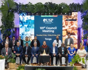USP Council Members with The Prince Regent, His Royal Highness Crown Prince Tupoutoʻa ʻUlukalala, at the formal opening of the Council meeting.